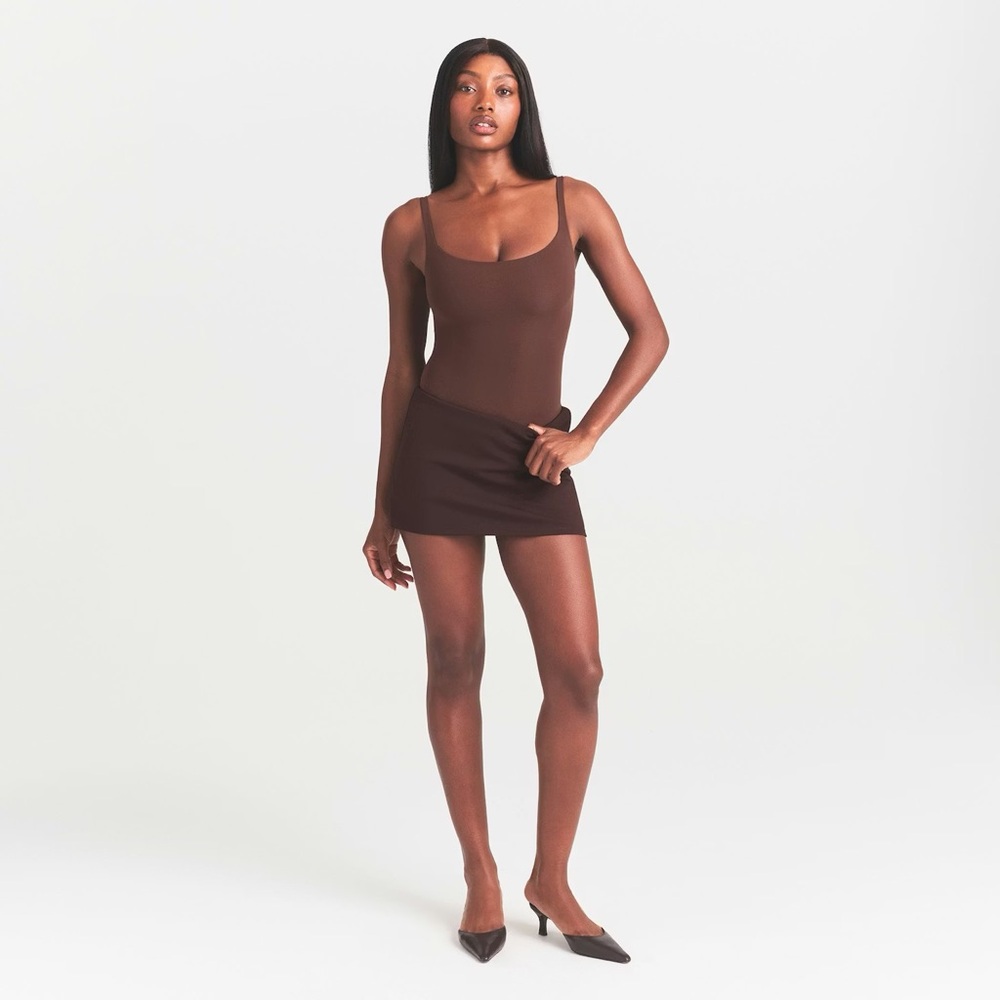 NWT SKIMS Fits Everybody Square Neck Bodysuit Cocoa Brown Size 2X